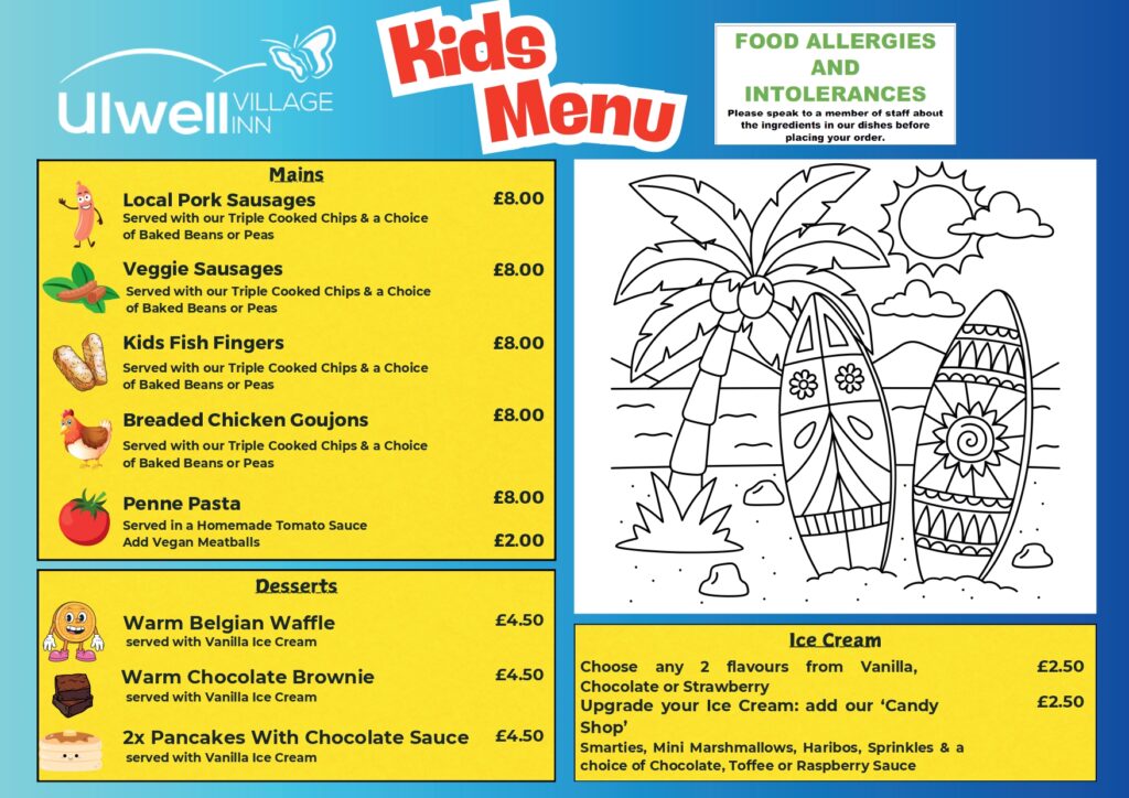 village inn childrens menu