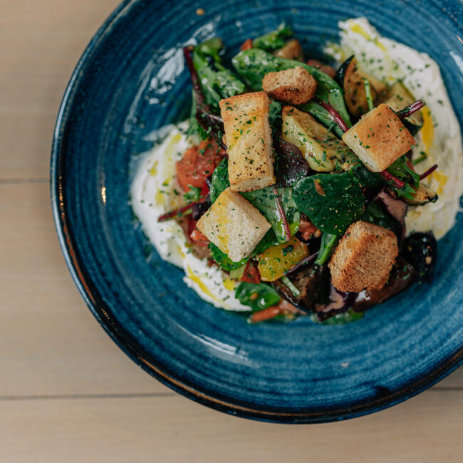 salad lunch at the village inn